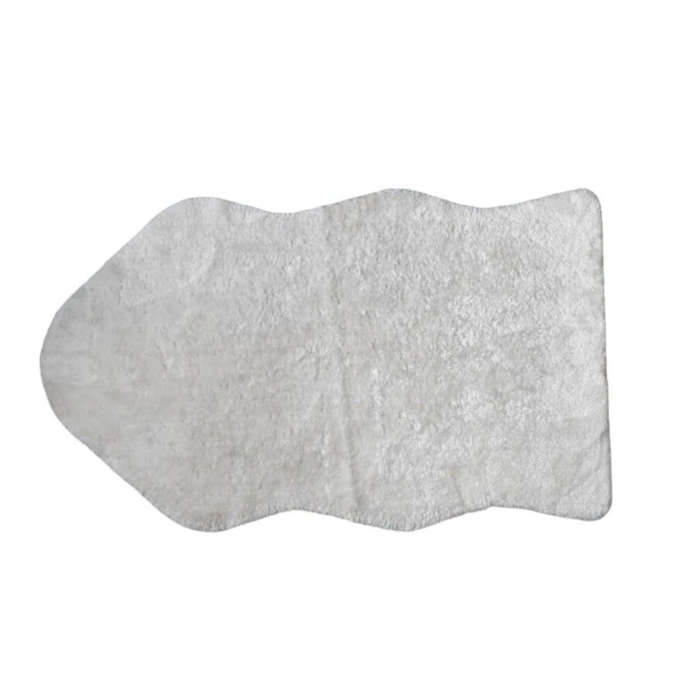 Ikea Toftlund White Faux Sheepskin Rug 3x5 Soft Steam Cleaned